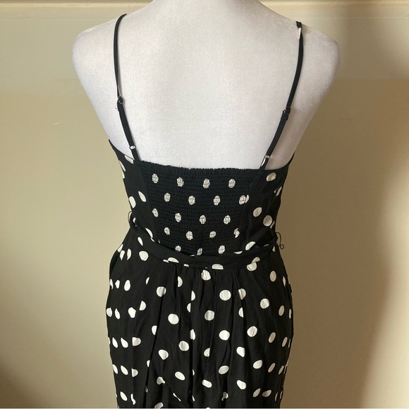 J. Crew Black and White Polka Dot Jumpsuit size 0P - Picture 4 of 7
